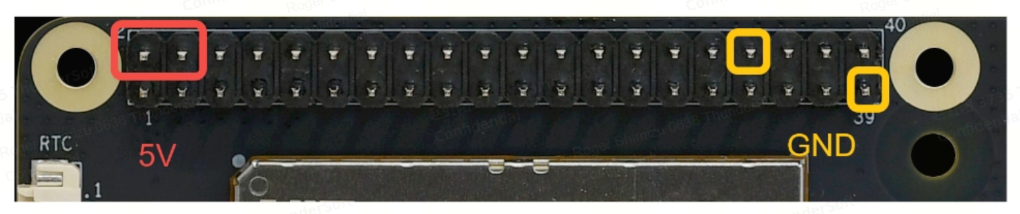 5V and GND GPIO pins
